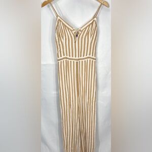 Abercrombie & Fitch Women’s Stripe Pant Jumpsuit Tie-Front Medium